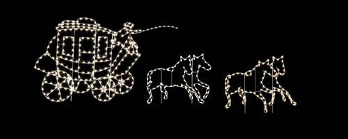 25' x 8' Western Stage Coach with Horses