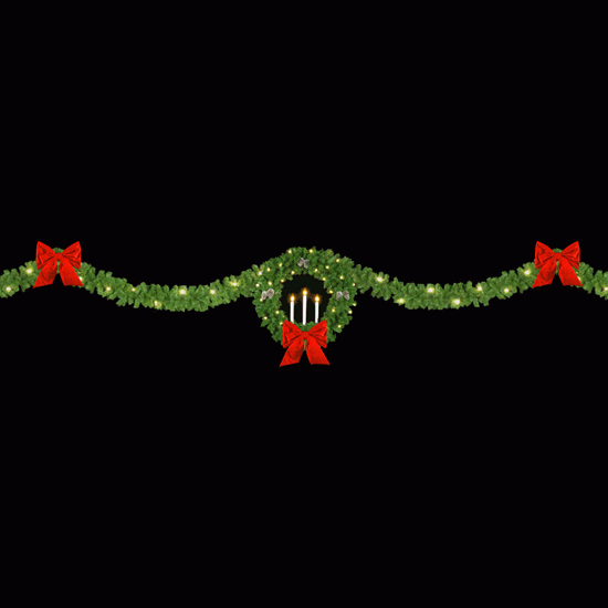 Single Drape Candle Wreath Skyline