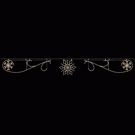 40' Snowflake and Scrolls Skyline