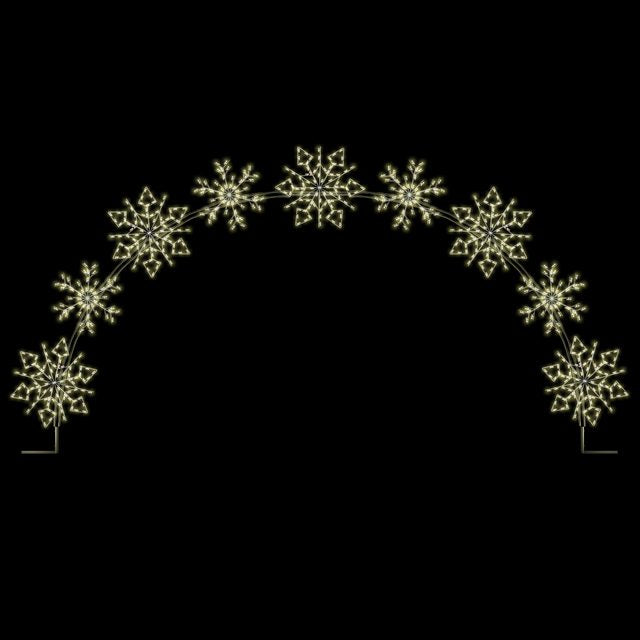25' x 16.5' Deluxe Winterfest Diamond Snowflake Arch