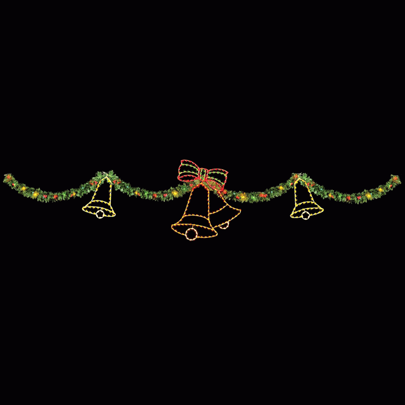 40' Garland & Holiday Bells Skyline