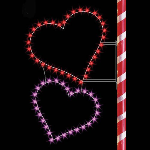 6' Silhouette Double Heart