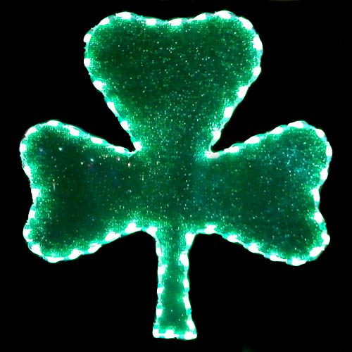 5' Glitter Mesh Shamrock