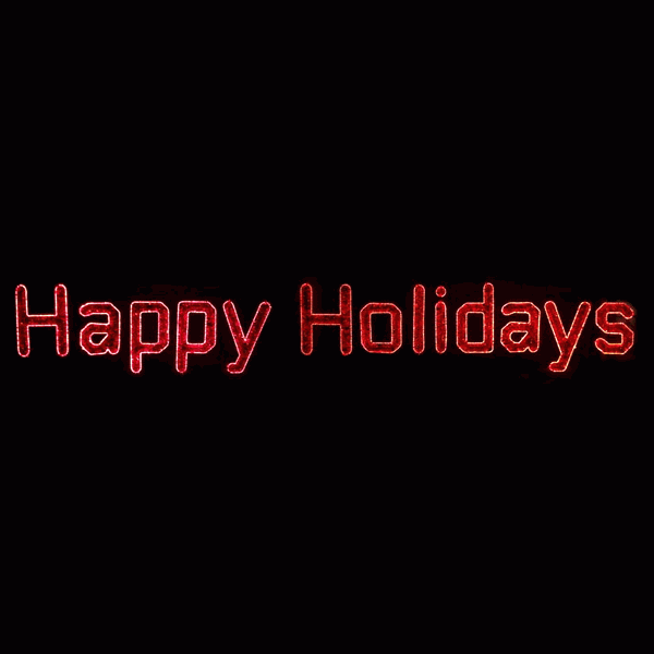 36' Glitter Happy Holidays