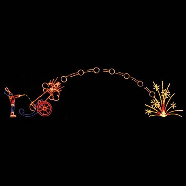 18' x 64' Animated Booming Cannon Arch