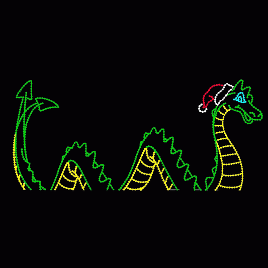 13' x 30' Sea Serpent with Santa Hat