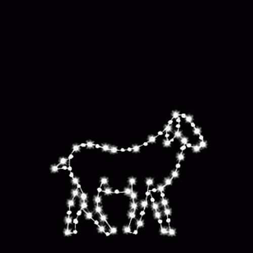 3' Silhouette Sheep