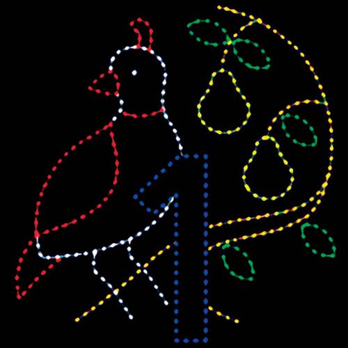 10 1/2' x 10 1/2' Partridge in a Pear Tree