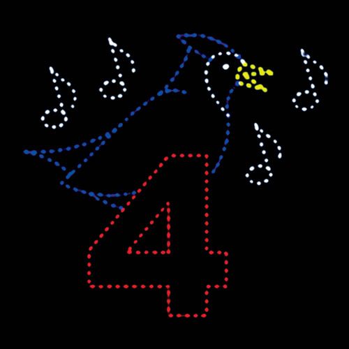 10' x 11 1/2' Four Calling Birds