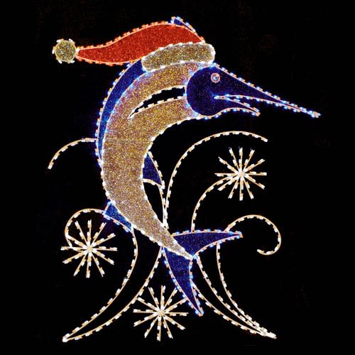 9' Glitter Mesh Marlin