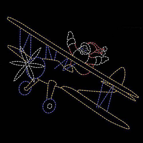 16' x 18' Animated Barnstorming Santa