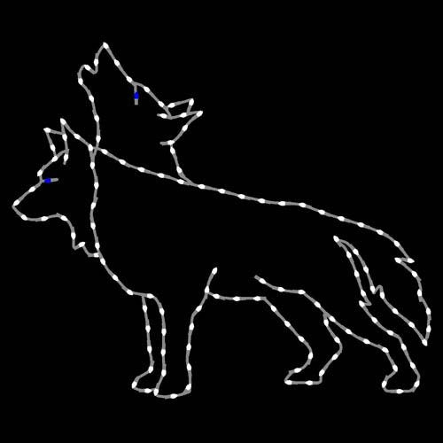 5 1/2' Animated Wolf Howling