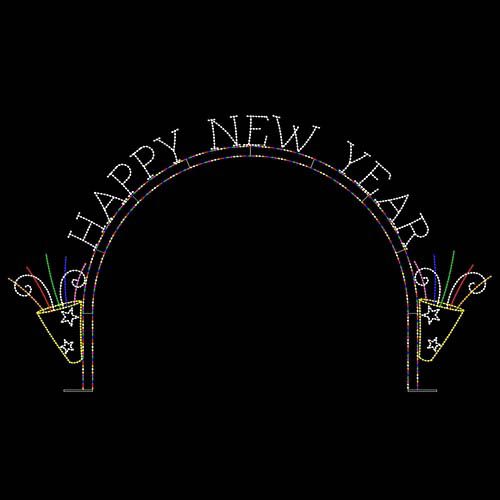 29' x 51'  Happy New Year Arch