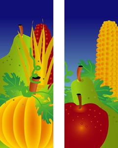 Fall Fruit Corn & Pumpkin
