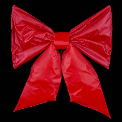 Double Faced Red Nylon Bow