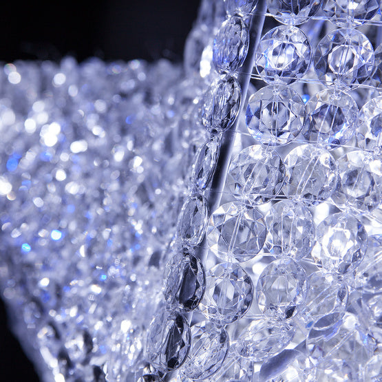 Shimmering LED Crystal 5 Point Star Tree Topper - Blue and White
