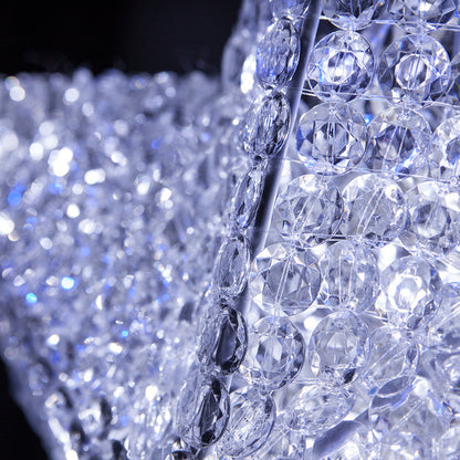 Shimmering LED Crystal 5 Point Star Tree Topper - Blue and White