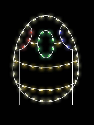 5' Easter Egg - Two Stripes & Three Ovals