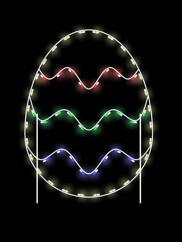 5' Easter Egg - Three Wavy Stripes