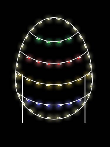5' Easter Egg - Four Stripes