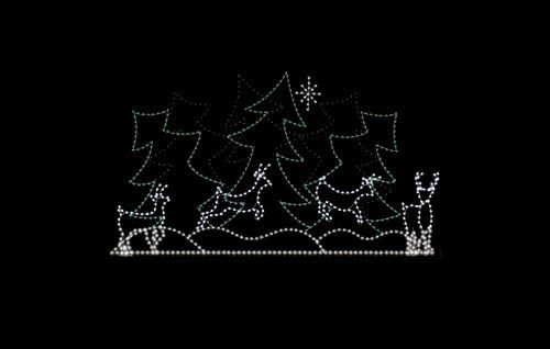 32' x 18' Forest with Deer and Greeting