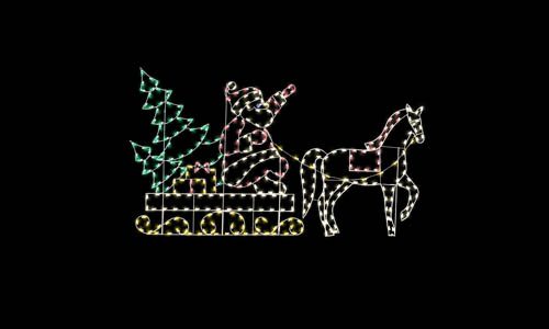 16' Santa Sleigh & Horse