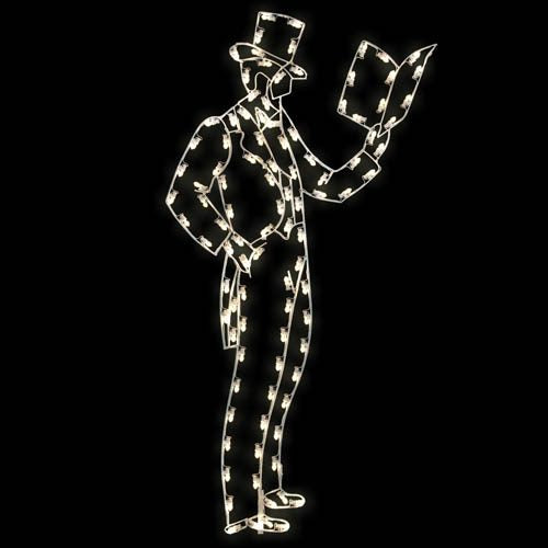 8' Victorian Man Caroler