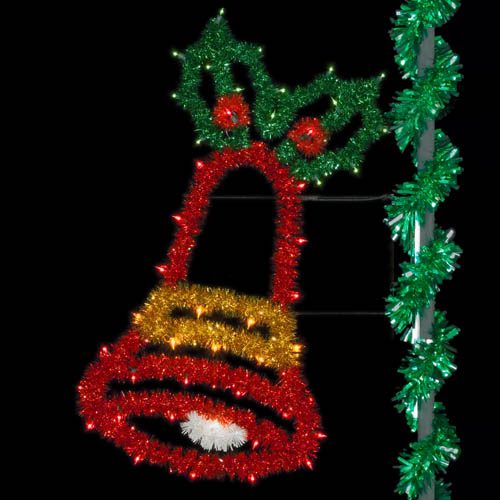 6' Joyful Bell with Holly Leaves