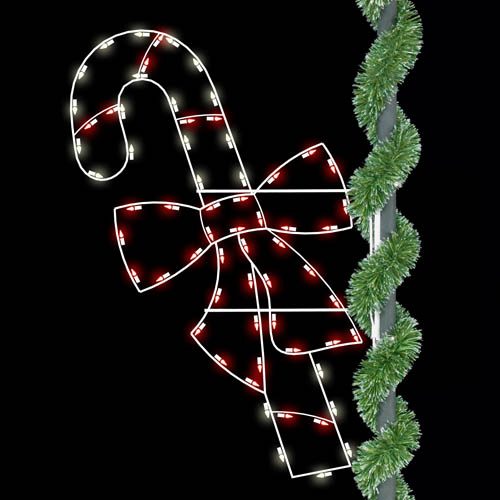 6' Candy Cane with Bow