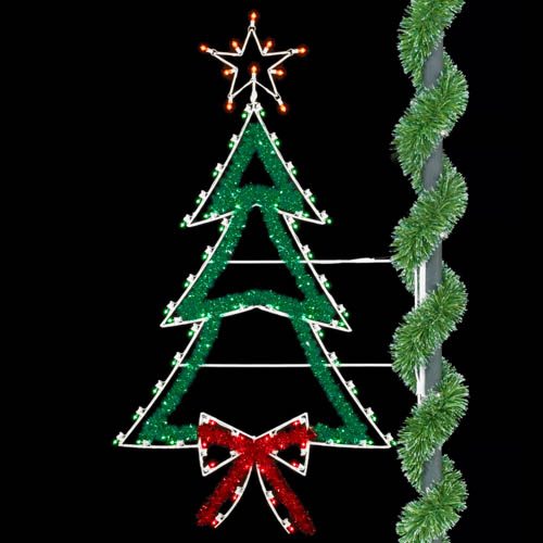 8' Enhanced Christmas Tree w/ Bow