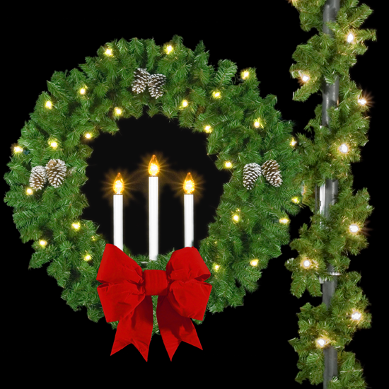 Triple Candle Wreath