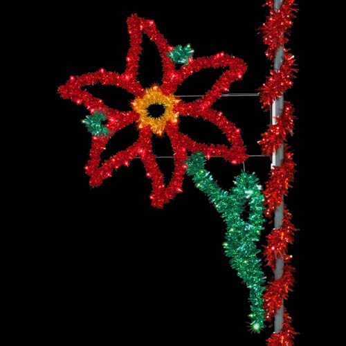 8' Holiday Poinsettia