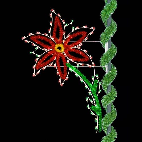 8' Enhanced Holiday Poinsettia