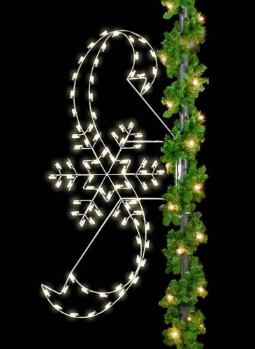 8' Snowflake & Ribbons