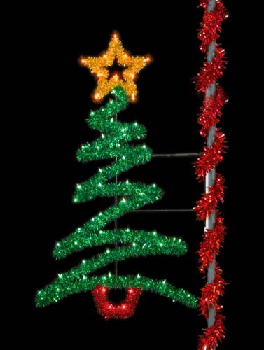 8' Sparkling Zig-Zag Tree