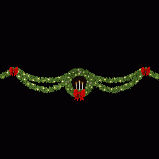 Double Drape Candle Wreath Skyline