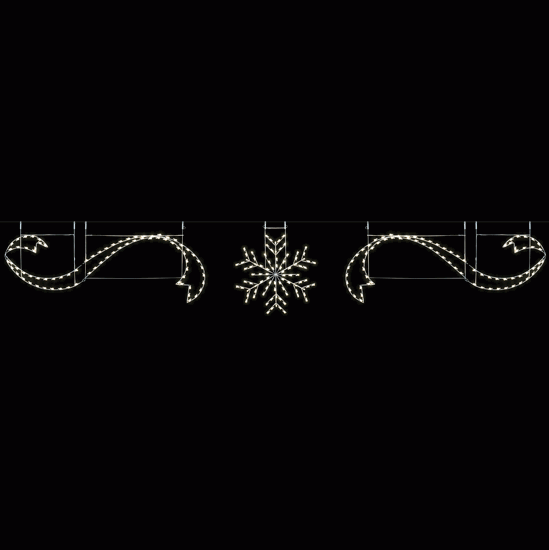 35' Deluxe Snowflake and Ribbon Skyline