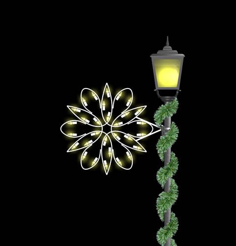 2' Fantasy Spiral Snowflake