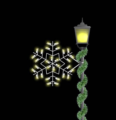 2' Winterfest Forked Snowflake