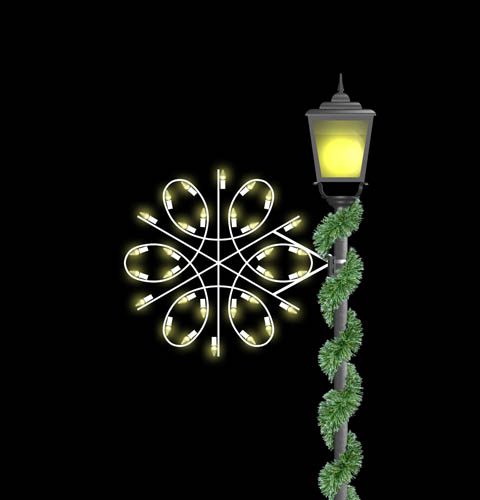 2' Spiral Snowflake
