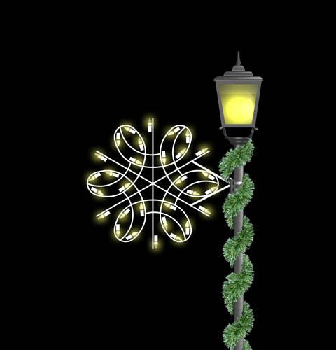 2' Deluxe Spiral Snowflake