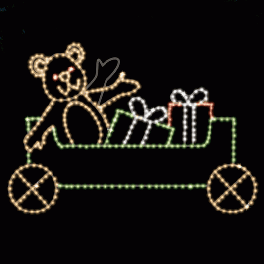 8' x 9' Animated Waving Bear Car