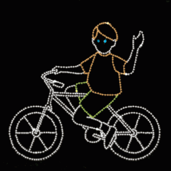 8' x 10' Bicycling Boy