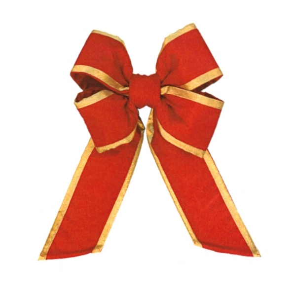 Canada Red Gold Trim Recycled Nylon Bow