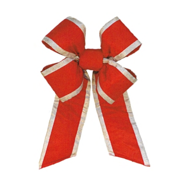 Canada Red with Silver Trim Recycled Nylon Bow