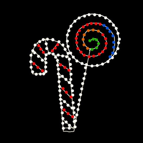 Candy Cane with Lollipop