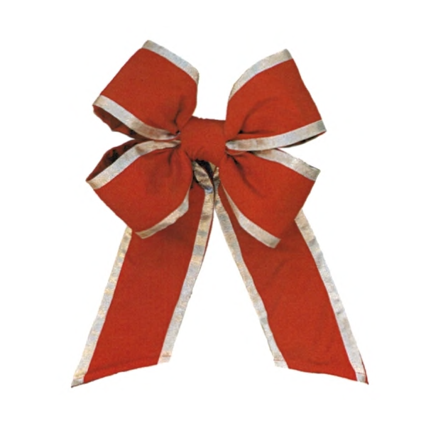 China Red Silver Trim Outdura Bow