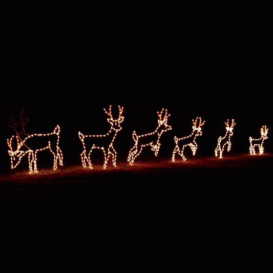 8' x 40' Animated Spooked Deer
