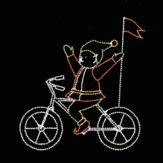11' x 10' Bicycling Elf with No Hands