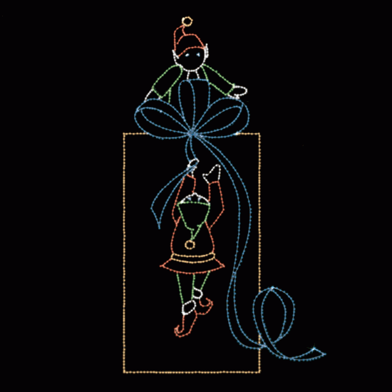 16' x 10' Elves Wrapping Present